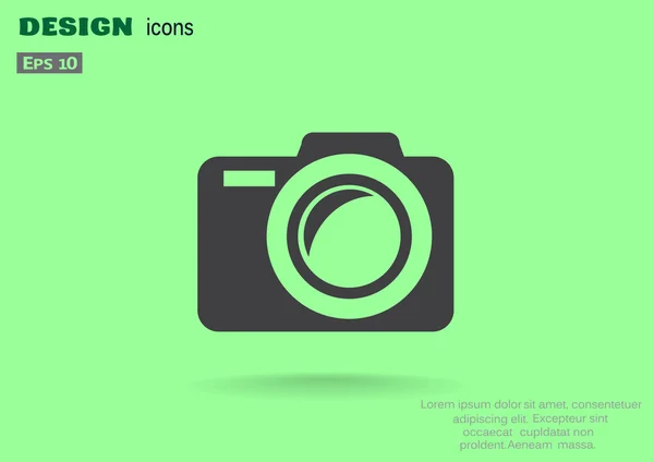 Cámara de fotos icono web simple — Archivo Imágenes Vectoriales