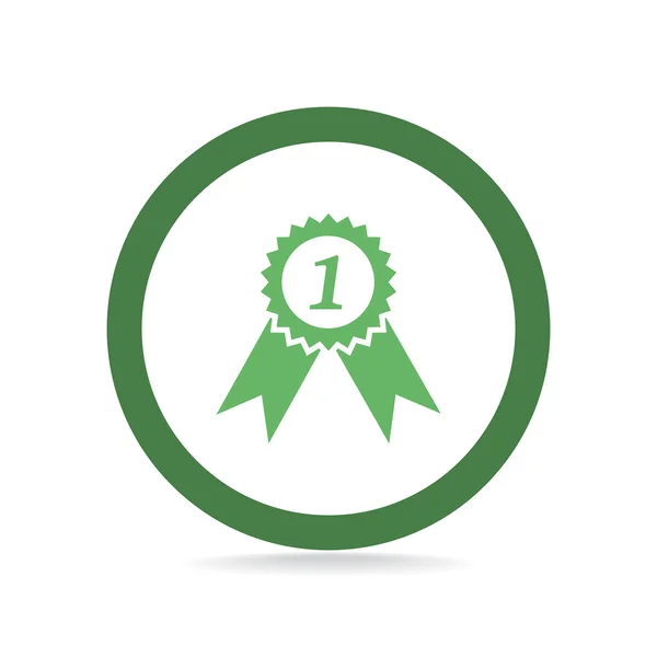 Médaille pour la première place, icône web — Image vectorielle
