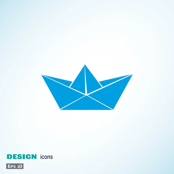 Paper ship simpe web icon — Stock Vector