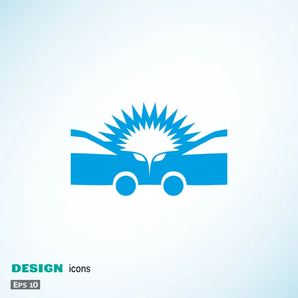 Web-Ikone für Autounfälle — Stockvektor
