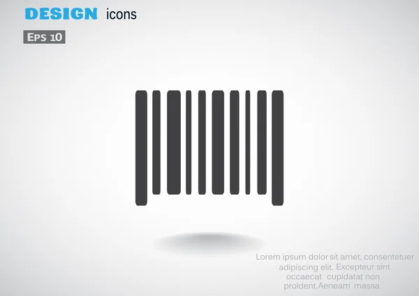 Icône web code-barres simple — Image vectorielle