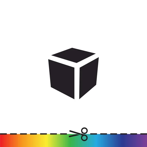 Icône web simple cube — Image vectorielle