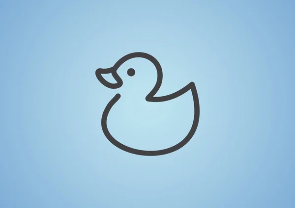 Juguete duckling icono web — Vector de stock