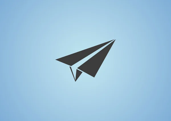Εικονίδιο web simpe αεροπλάνο χαρτί — Διανυσματικό Αρχείο
