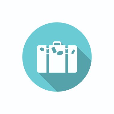 Turist bavul basit web simgesi