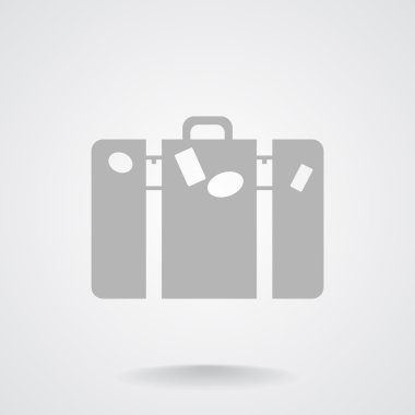 Turist bavul basit web simgesi