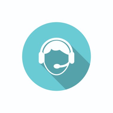 CallCenter operatör basit web simgesi