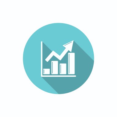 Yükselen grafik basit web simgesi