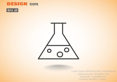 Kimyasal şişesi basit web simgesi