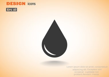 Sıvı damlacık basit web simgesi