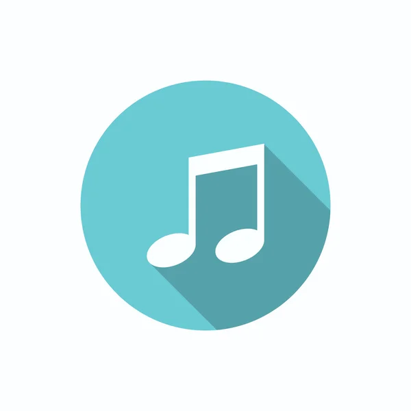 Музыкальная веб-иконка с примечанием — стоковый вектор