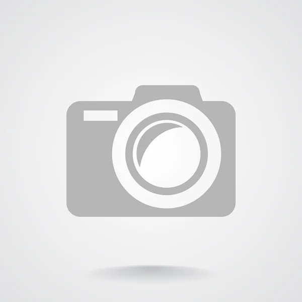 Foto camera eenvoudige web-pictogram — Stockvector