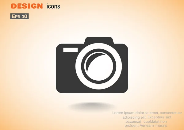 Photo camera simple web icon — Stock Vector