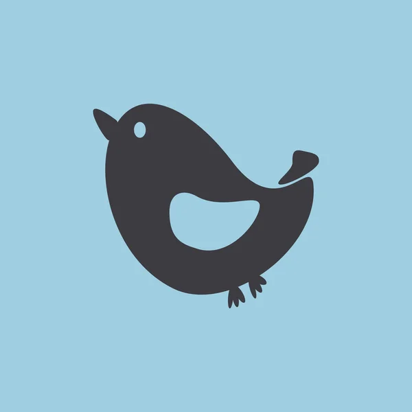 Singing bird simple icône web — Image vectorielle