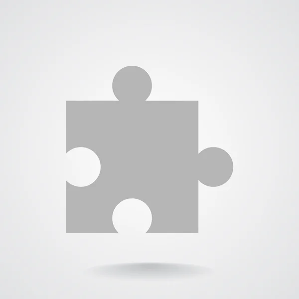 Elemento de puzzle ícone web simples — Vetor de Stock