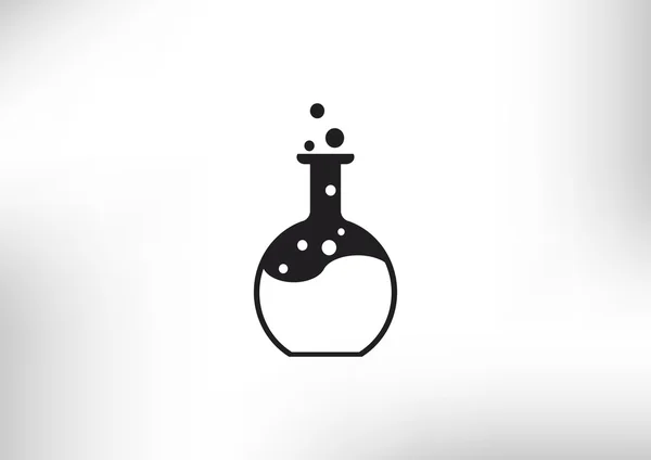 Frasco químico icono web simple — Vector de stock