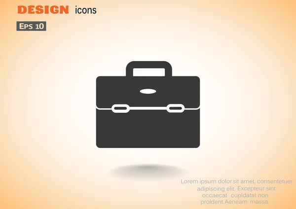 Simple icono web maletín — Vector de stock