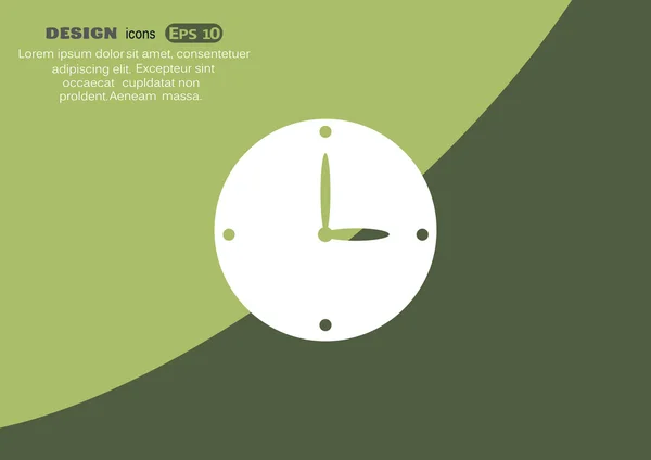 Reloj simple icono web — Archivo Imágenes Vectoriales