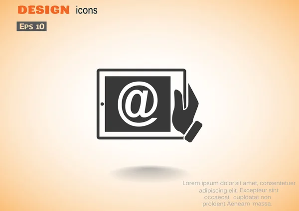 Tableta digital icono web simple — Archivo Imágenes Vectoriales