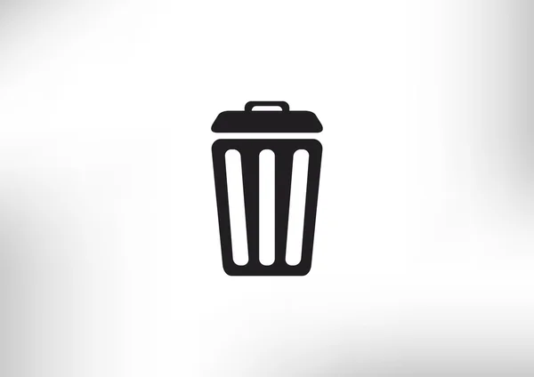 Basura bin icono web simple — Vector de stock