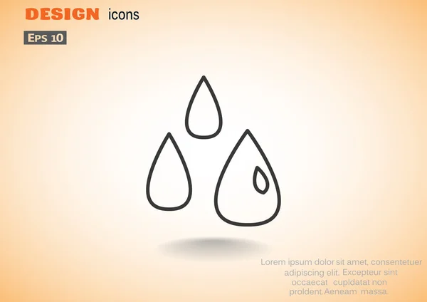 Gotas líquidas icono web simple — Archivo Imágenes Vectoriales