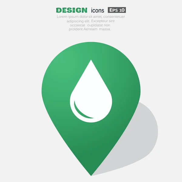 Liquid droplet simple web icon — Stock Vector