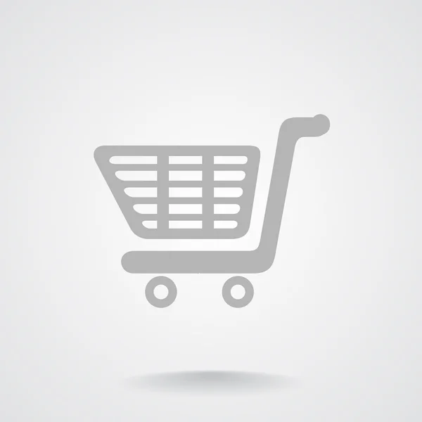 Carrinho de compras ícone web simples — Vetor de Stock