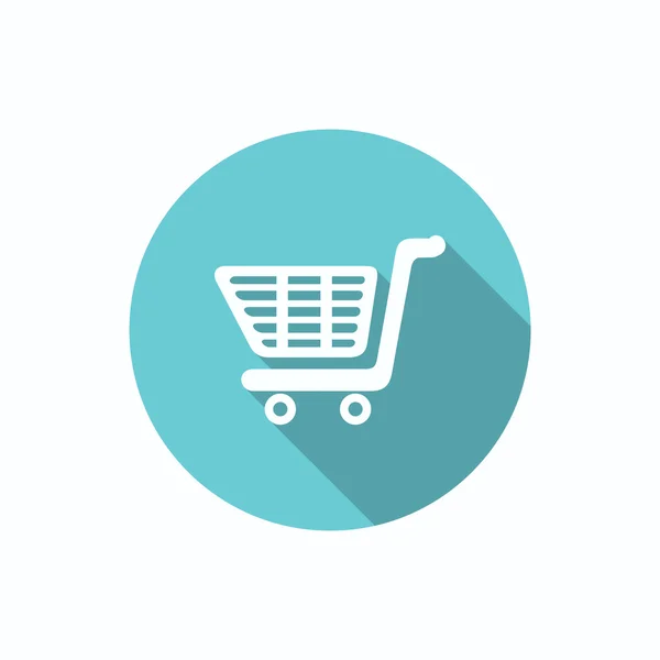 Carrito de compras icono web simple — Vector de stock