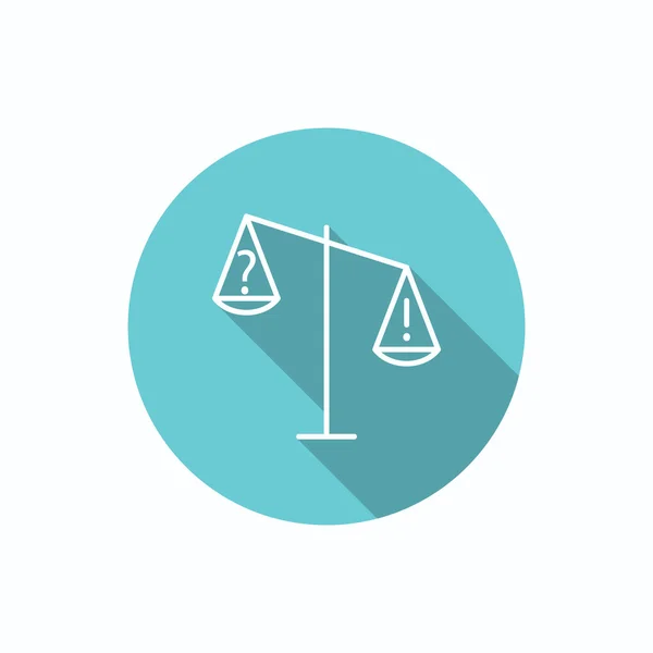 Escalas de justicia icono web simple — Vector de stock