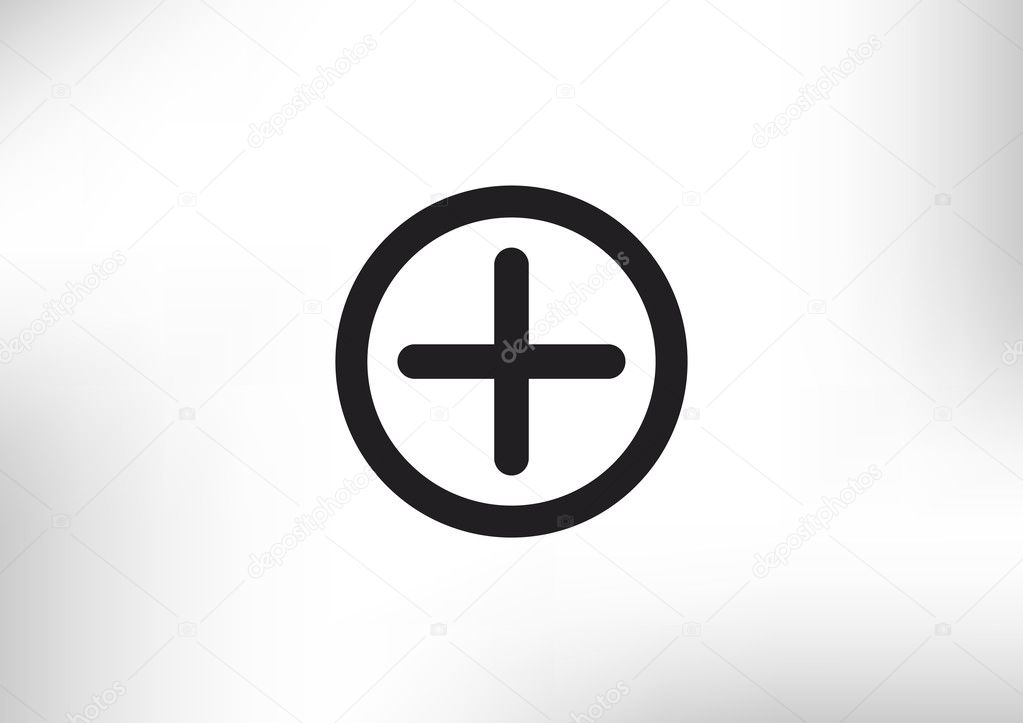 Simple plus symbol web icon
