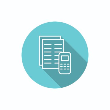 Kağıtları cep telefonu basit web simgesi ile