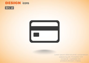 Plastik kart basit web simgesi