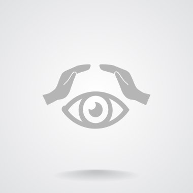 İnsan göz ve ellerini web simgesi