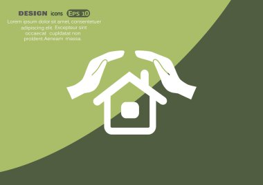 Evde el basit simgesi,