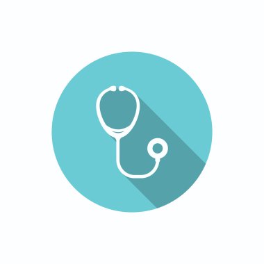 Stetoskop basit web simgesi