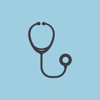 Stetoskop basit web simgesi