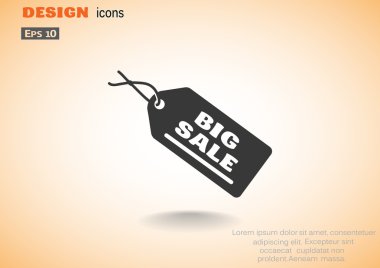 Etiket üzerinde büyük satış yazıt