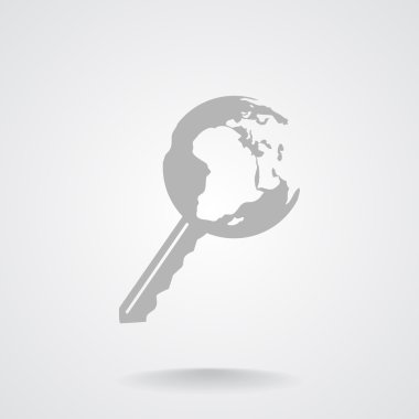 Dünya web simgesi anahtarı