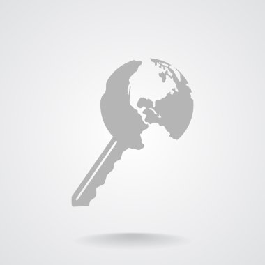 Dünya web simgesi anahtarı