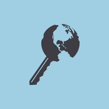 Dünya web simgesi anahtarı