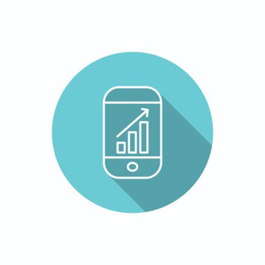 Smartphone ile grafik ekran üzerinde