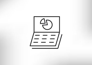 Basit laptop ekran simgesini grafikte ile