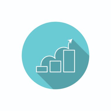 Eğri ok web simgesi ile grafik