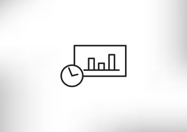 Saat web simgesi ile grafik