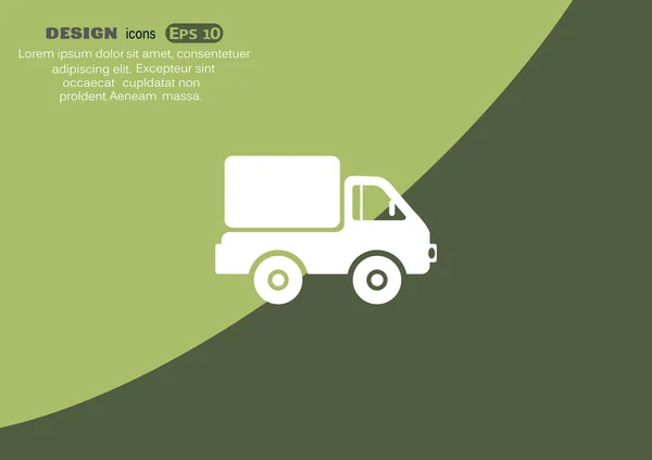 Icône web camion simple , — Image vectorielle