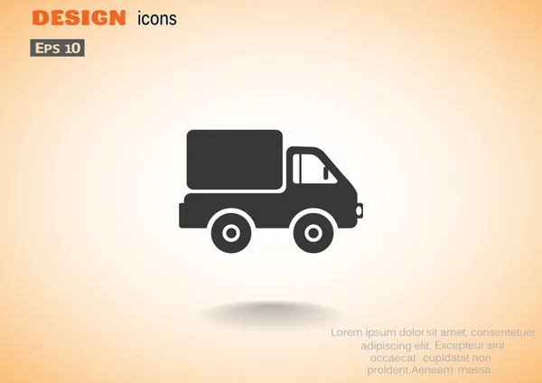 Camión simple icono web , — Archivo Imágenes Vectoriales