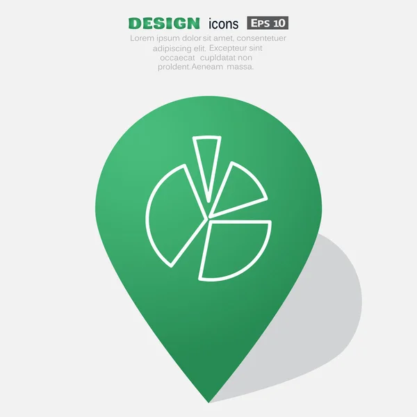 简单的圆形的图表 web 图标 — 图库矢量图片