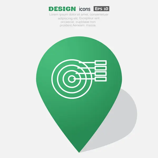 Einfache abgerundete Infografik Web-Symbol — Stockvektor