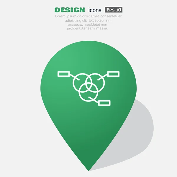 Einfache abgerundete Infografik Web-Symbol — Stockvektor