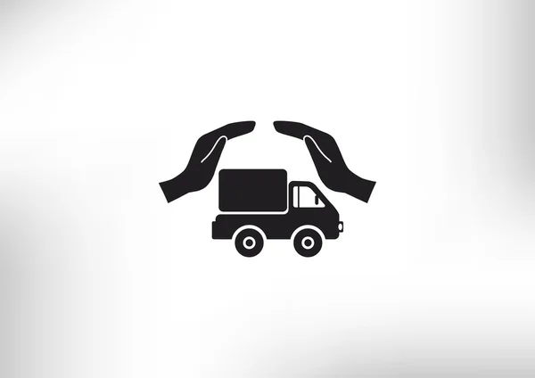 卡车与手 web 图标 — 图库矢量图片